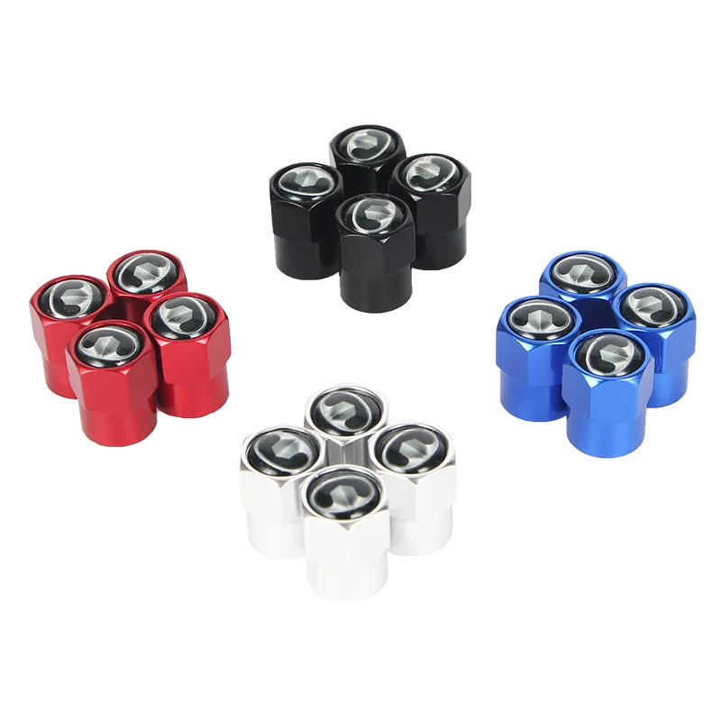 4 шт. алюминиевые колпачки для стержней клапанов автомобильных шин Mercedes Benz W124 AMG