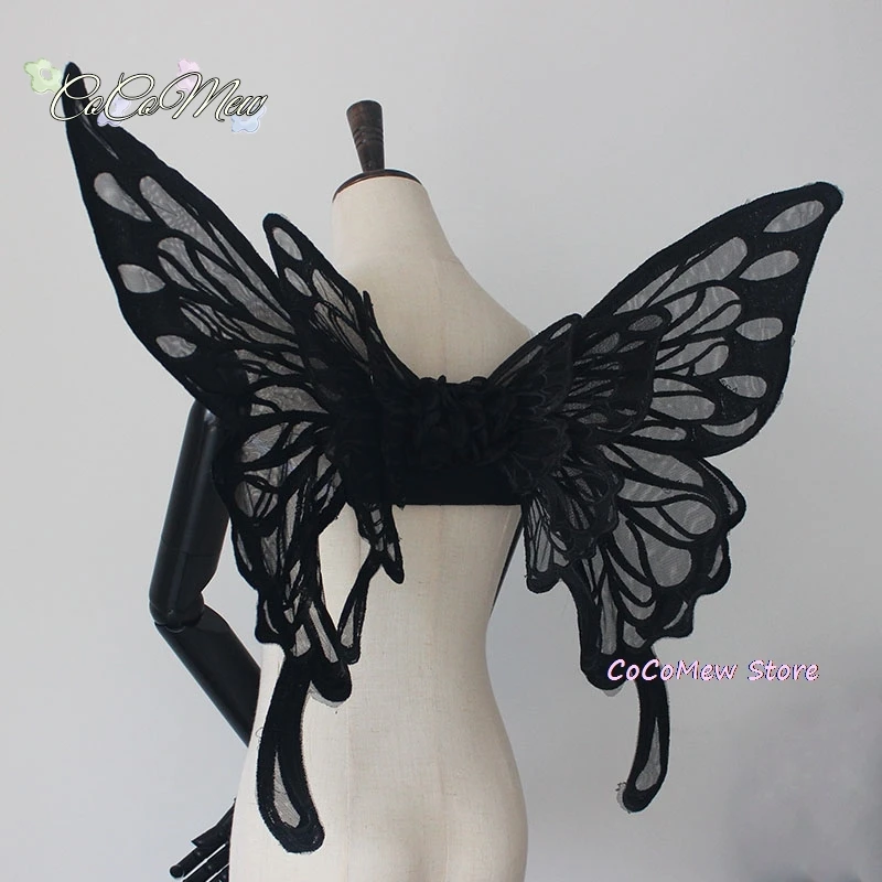 Кружевная вышивка ручной работы крылья бабочки реквизит для фотосъемки Лолита