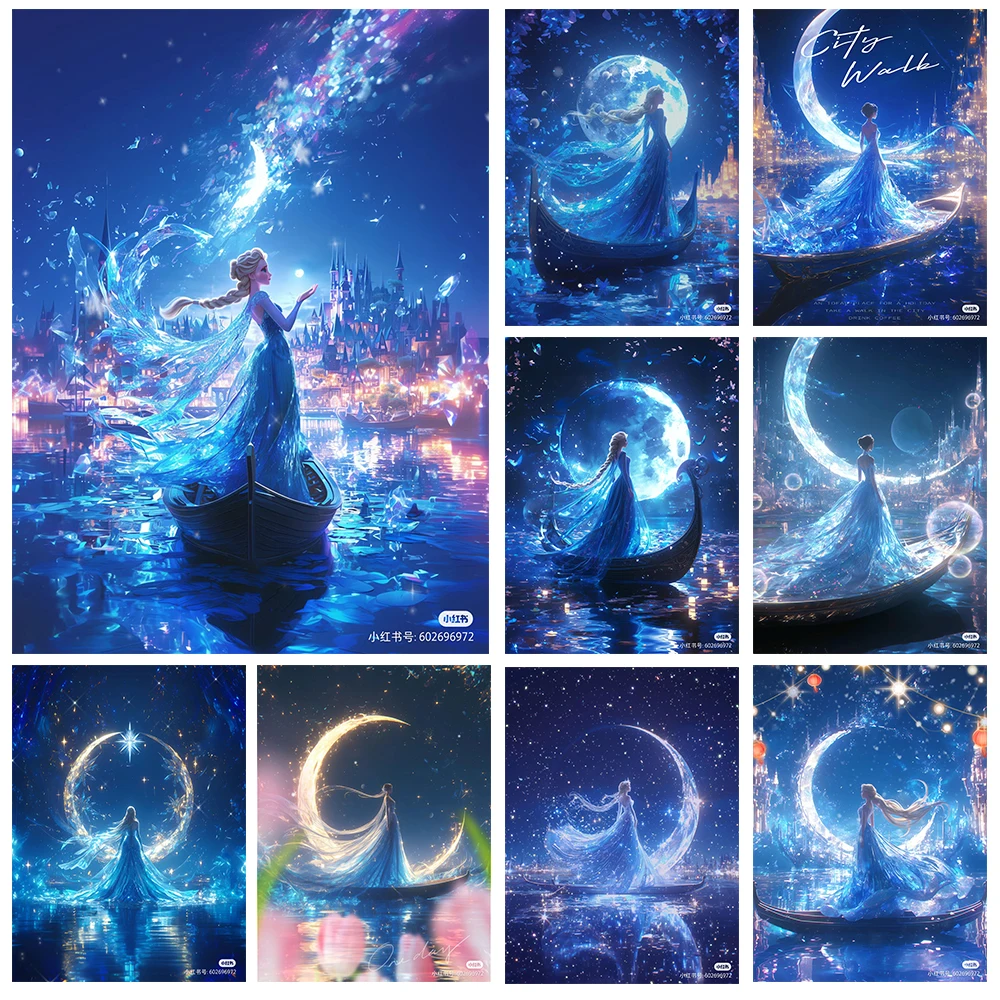 Алмазная живопись Принцессы Диснея Эльза принцесса наклейка ручная работа