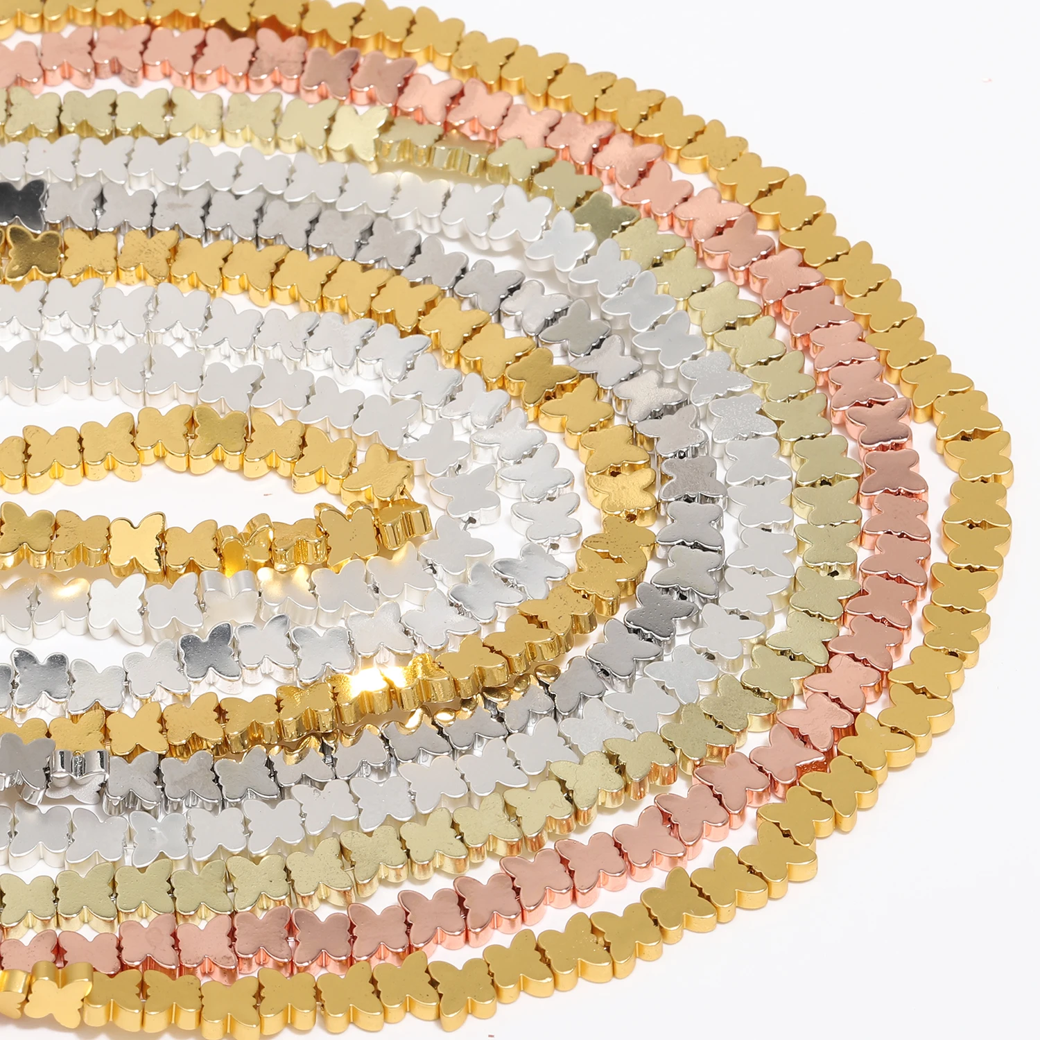 Бусины Из Гематита и натурального камня в форме бабочки 6 Х5 мм