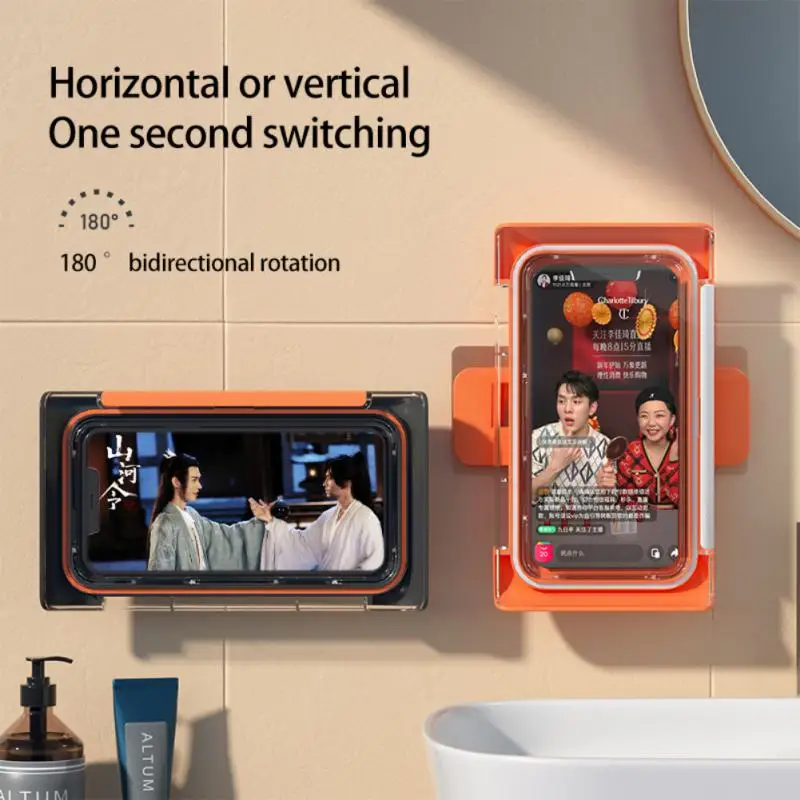 

Shower Phone Box Touch Screen Bathroom Waterproof Phone Case Seal Protection Mobile Phone Holder For Kitchen Handsfree Gadget