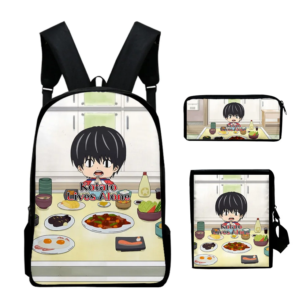 Классические школьные ранцы Kotaro с 3D принтом аниме живет в одиночку рюкзак для