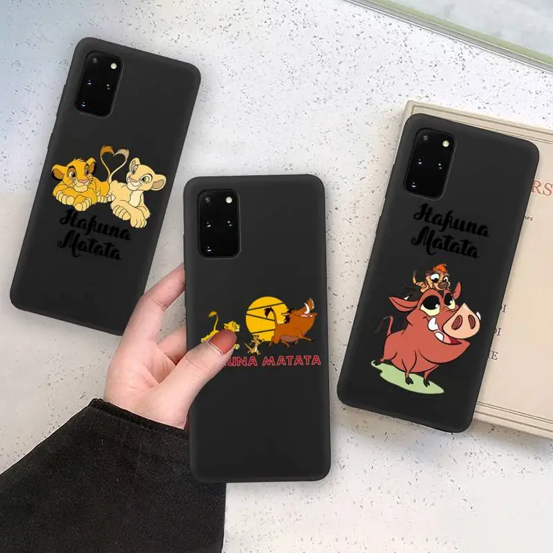 

Hakuna Matata Lion King Phone Case Soft For Samsung Galaxy Note20 ultra 7 8 9 10 Plus lite M21 M31S M30S M51 Cover