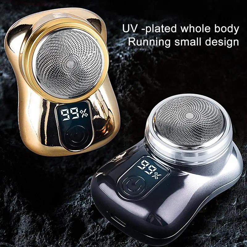 

Portable Electric Shaver Mini Razor For Men USB Rechargeable Power Display Mobile Pocket Size Shaver Precision Trimmer Washable
