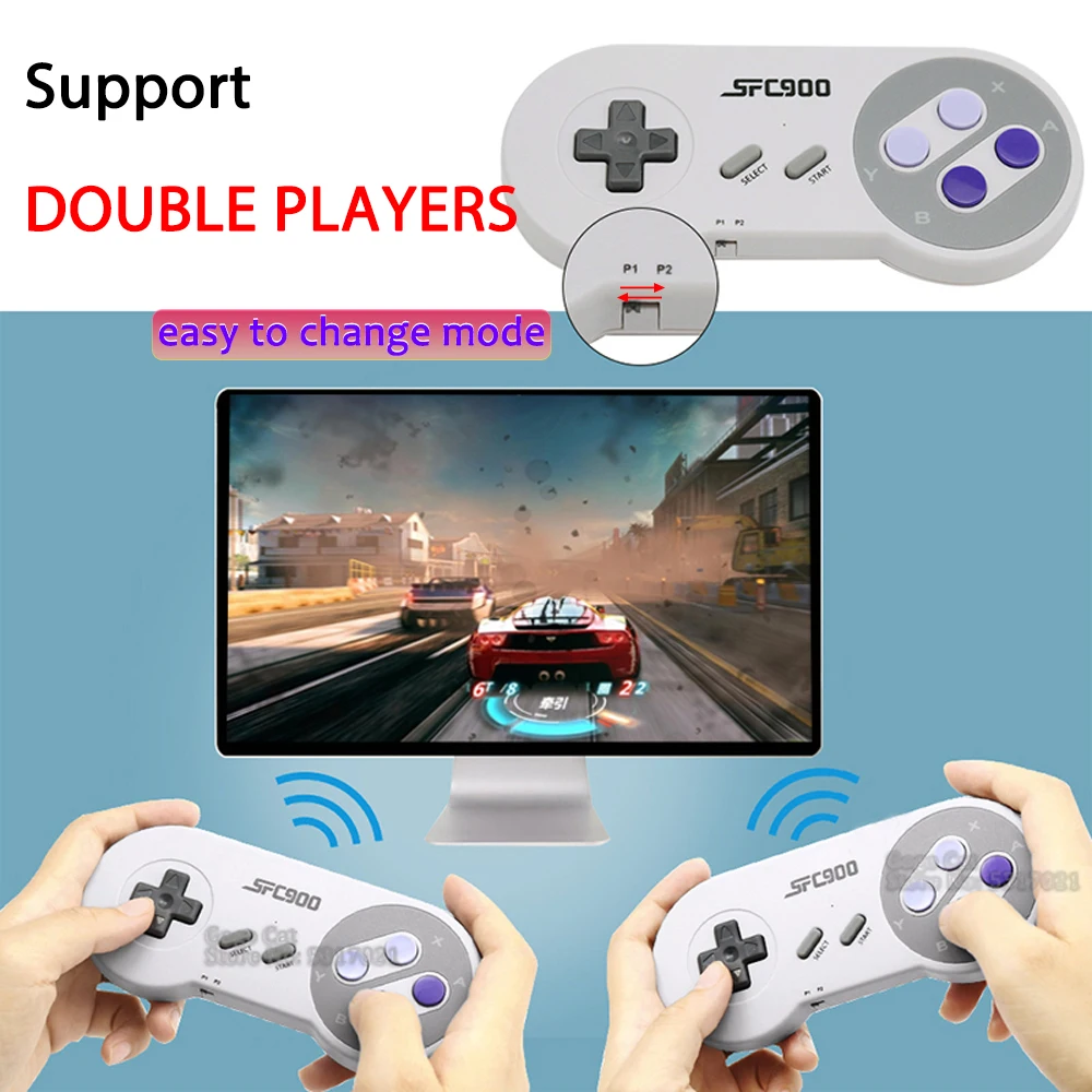 Мини-игровая приставка 4K HD беспроводная ретро-консоль для видеоигр 2500 + игр ТВ два