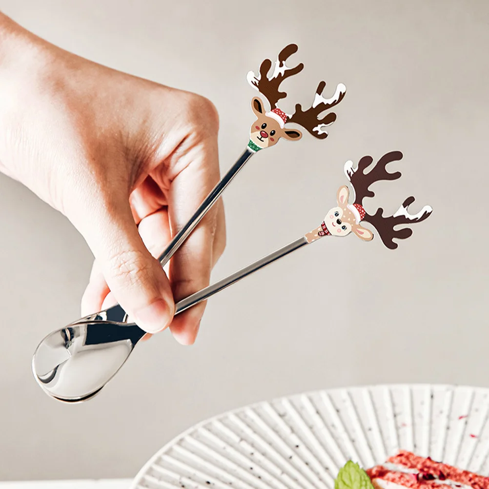 2 шт. Рождественский десерт дегустация меда мини-маленький чай кофе чайная ложка