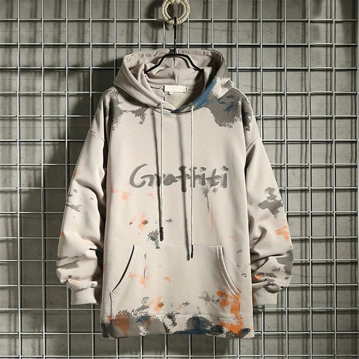 

Black China Print Sweatshirt Men Cool Hip Hop Tie Dyed Hoodie Long Sleeve Boyfriend Harajuku Gray Hooded Tops Streetwear Male