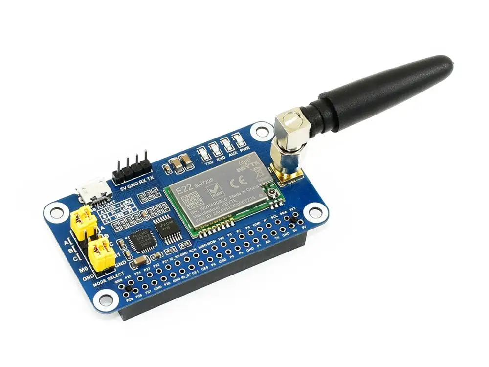 

Шляпа LoRa Waveshare SX1262 для Raspberry Pi, широкополосная модуляция спектра, частотный диапазон 868 МГц