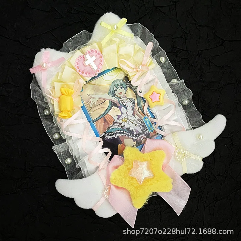 Sanrio аниме периферийный Diy ручной работы рукав для карт отделенный материал Hello Kitty