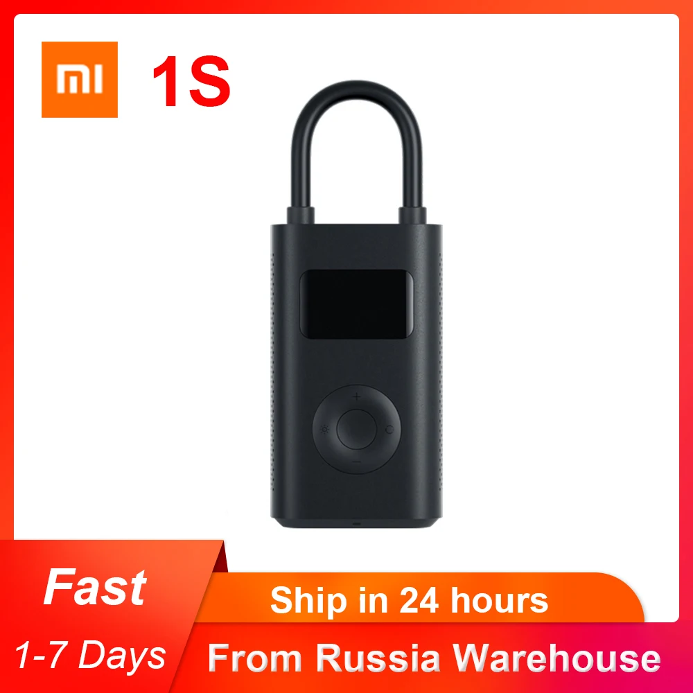 

Xiaomi Mijia Air Inflator 1S Portable Mini LED Smart Digital Tire Pressure Sensor Electric Pump For Bicycle Car Soccer