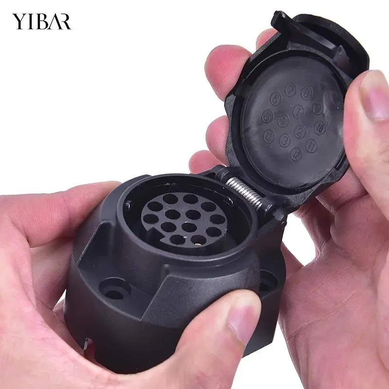 

1Pcs 13 Pin 12V Socket Core Pole Cable EU Vehicle Bota RV Trailer Connector Adapter Auto Accessories