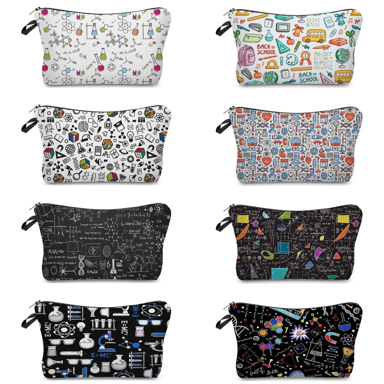 

Natural Science Printed Women's Toilet Bag Student Pencil Case Ladies Toiletry Kit Portable SchoolTeacher Cosmetic Storage Bag