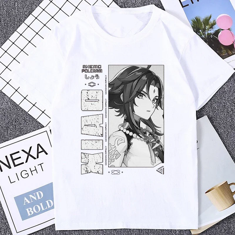 Футболка с графическим принтом Genshin Impact футболка Xiao Beidou ACG для фанатов