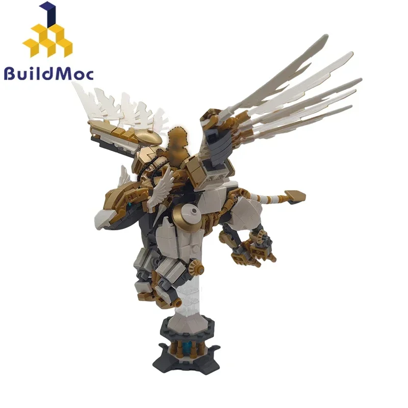BuildMoc высокотехнологичный Грифон Китай Mecha набор строительных блоков Heros Lion Beast