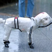 2022jmt dog raincoat dog clothes transparent raincoat light waterproof coat for dogs pet cloak small dog cat chihuahua teddyjump