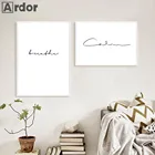 Минималистский настенный постер с дышащими цитатами на холсте, печать спокойных слов, черно-белые скандинавские настенные картины, декор для гостиной