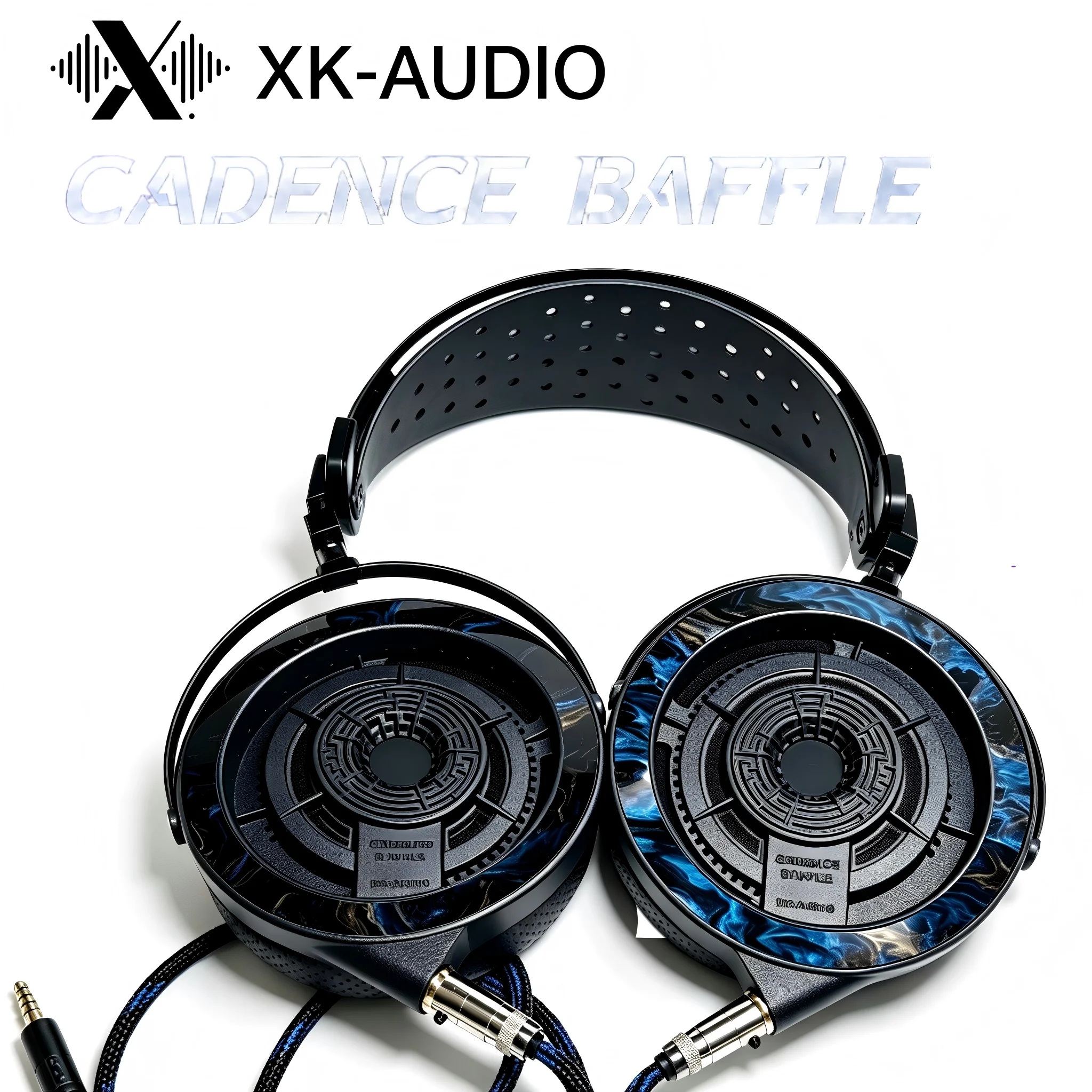 Фото Наушники XK-AUDIO CADENCE BAFFLE с 70-мм динамиком, открытой конструкцией, диапазоном частот 5 Гц-50 кГц, сопротивлением 300 Ом, Hi-Fi, аудиофильские, полноразмерные, с разъемами 3.5, 4.4, 6.35 мм, XLR №1
