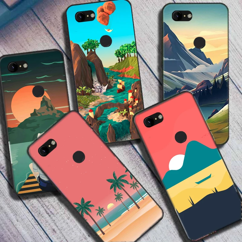 Чехол для Google Pixel 3 XL мягкий силиконовый чехол из ТПУ красивая задняя крышка