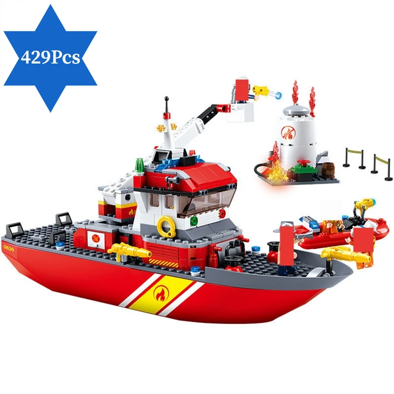 429 шт. Детский конструктор пожарная команда |