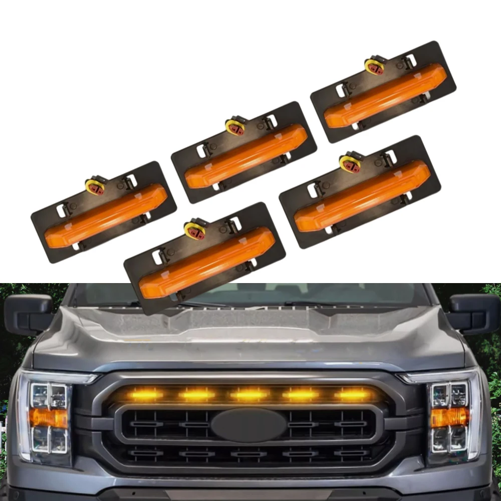 5X Передняя решетка для автомобиля фонарь Ford F150 XL XLT 2021-2023 защищенный от