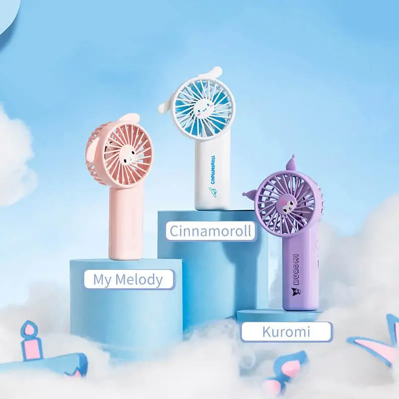 

Sanrio My Melody Cinnamoroll Kuromi Usb Mini Fan Light 1800Mah Large Capacity Long Battery Life Low Noise Simple Girlfriend Gift