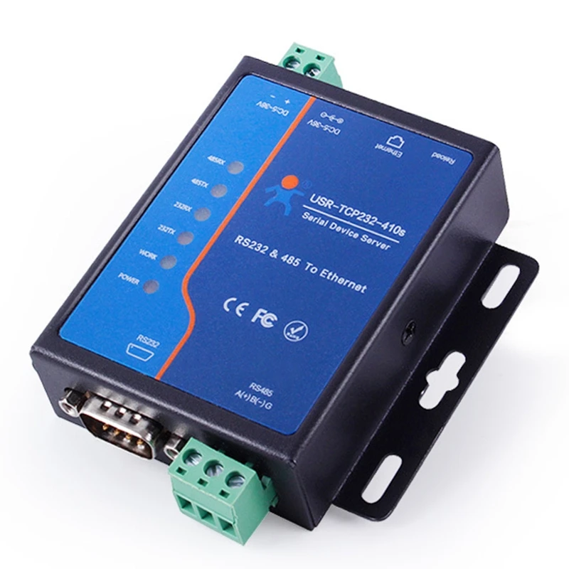 

Industrial 2 Serial RS232/ RS485 to 410s WIFI/Ethernet Two-way Transparent Transmission Server Modbus