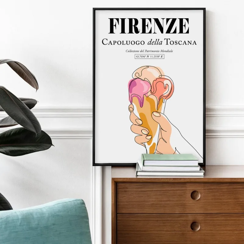 Абстрактный минималистичный итальянский туристический постер красное вино