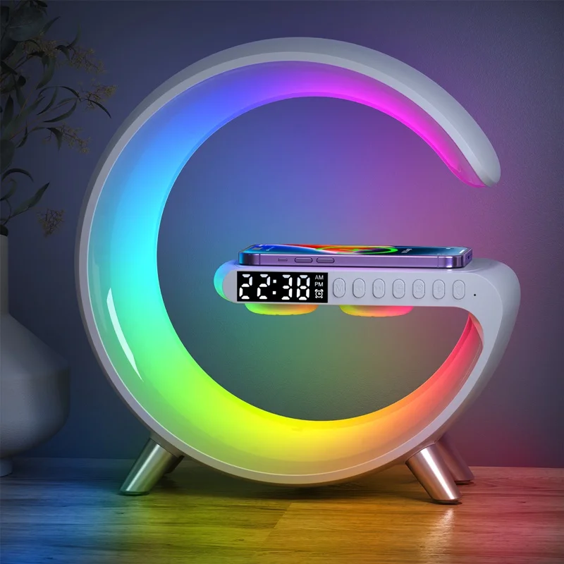 Speaker App Control Rgb Night Light Charging Station For Iphone 11 12 13 14 Samsung