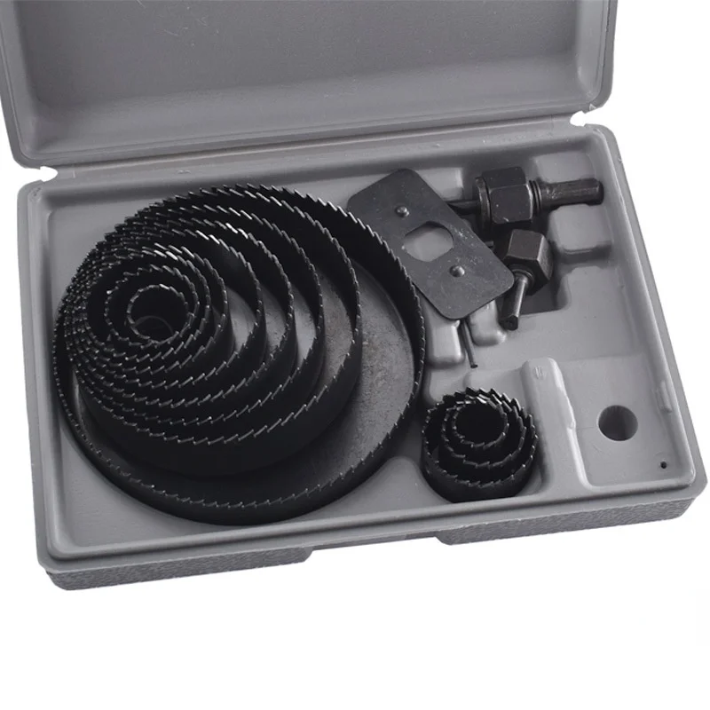 

Набор отверстий для деревообработки, 16 шт., набор сверл из углеродистой стали, 19-127 мм, Набор отверстий для резки ПВХ/дерева/гипсокартона, Наб...