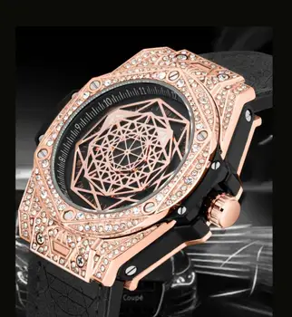 Luxury Quartz Watch Men Top Brand Full Star Diamond Wristwatch Man Steampunk Watches Male Sports Clock Reloj Hombre Masculino Other Image