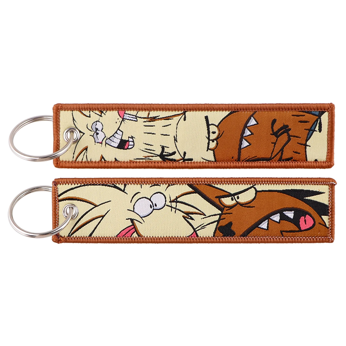 

Beaver Embroidered Cute Keys Tag Keychains for Women Keyring Japanese Anime Car Keys Fashion Jewelry Accessories Gifts