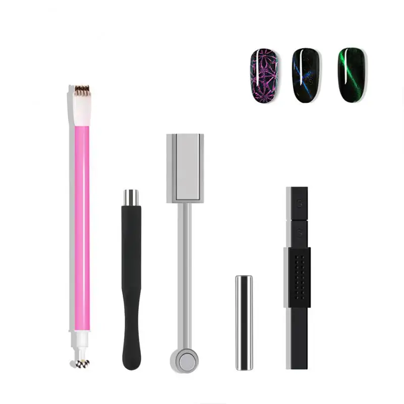 

Double Headed Nail Art Magnet Stick 9D Cat Magnetic Gel For Nail Gel Polish Line Strip Effect Strong Magnetic Pen Tools