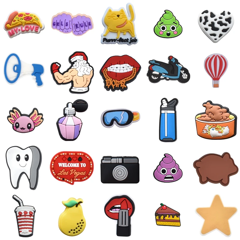 

Girl Boy Women Charm Packs Para Pins Decorations for Crocs Men Shoe Charms Gifts Kids Set Jeans Wholesale Bulk Shoes Accessories