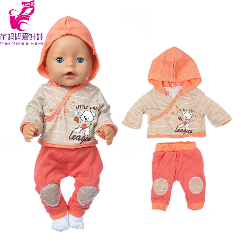 

Reborn Baby Doll Clothes Orange Color Set for 17 Inch Doll Wear Toys Dolls Clothes