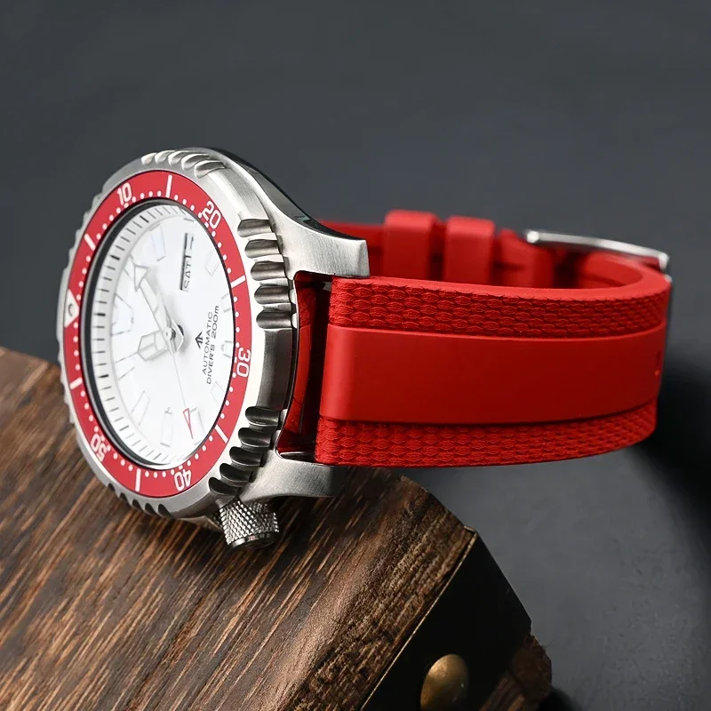 Фото Универсальный ремешок из фторкаучука для Breitling, новый Super Ocean Avenger, сменный мужской спортивный водонепроницаемый ремешок для часов, браслет 20 мм 22 мм №5