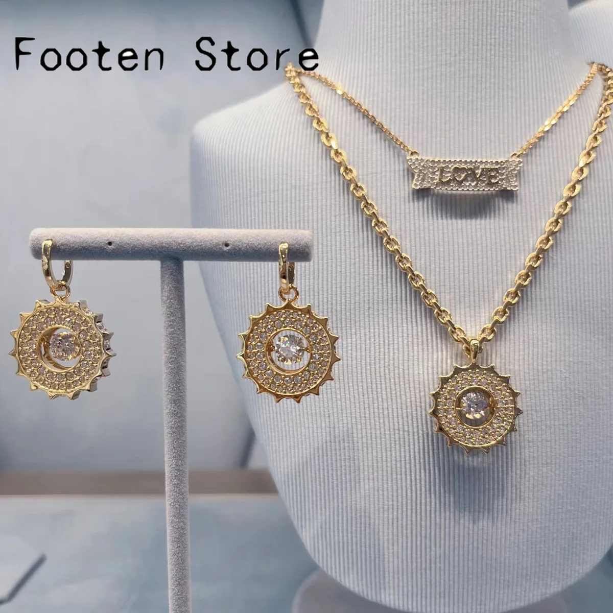 Оригинальный 2024 новый подарок на вечеринку роскошный комплект ювелирных изделий