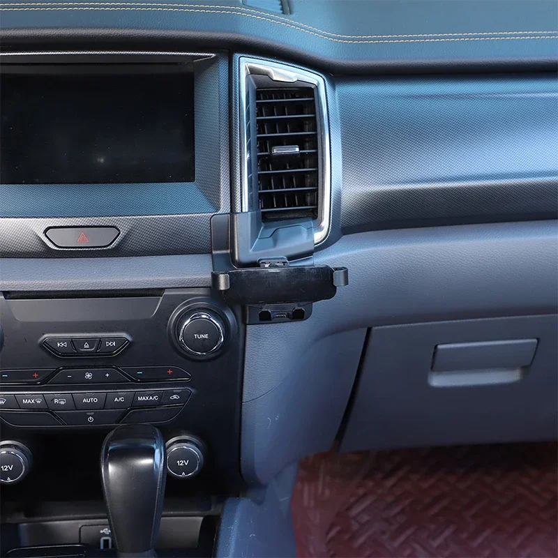 Для Ford Ranger Wiltrak 2015-2021 ABS черный Автомобильный Центральный экран навигации ниже