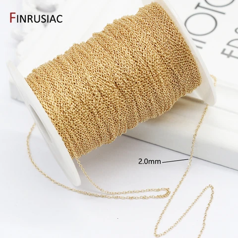 Цепочка из латуни с золотым покрытием FINRUSIAC 14К 1,3 мм