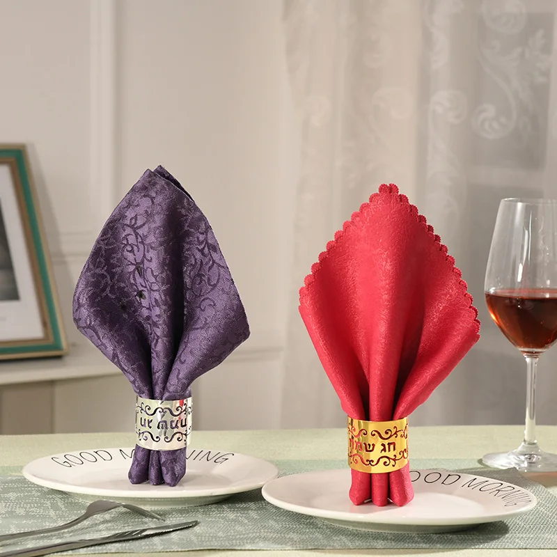 

4PCS/metal hollow napkin ring, gold and silver napkin ring, table top decoration napkin holder for western wedding banquet party