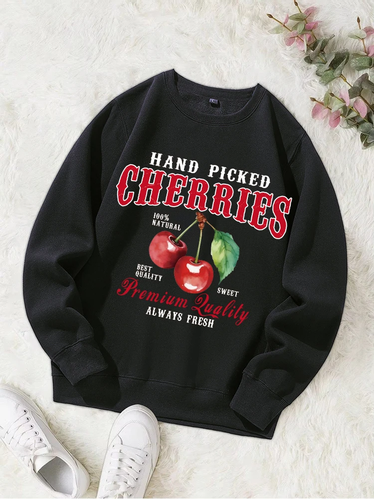 Женская толстовка с принтом вишневого фрукта