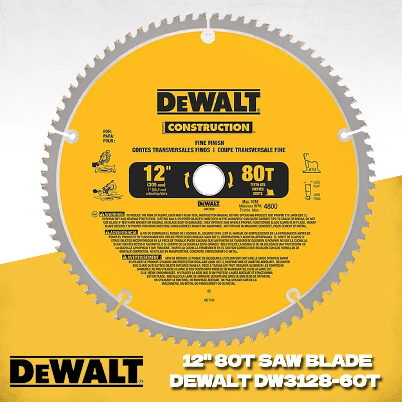 

DEWALT Торцовочные пилы 12", 60T/80T