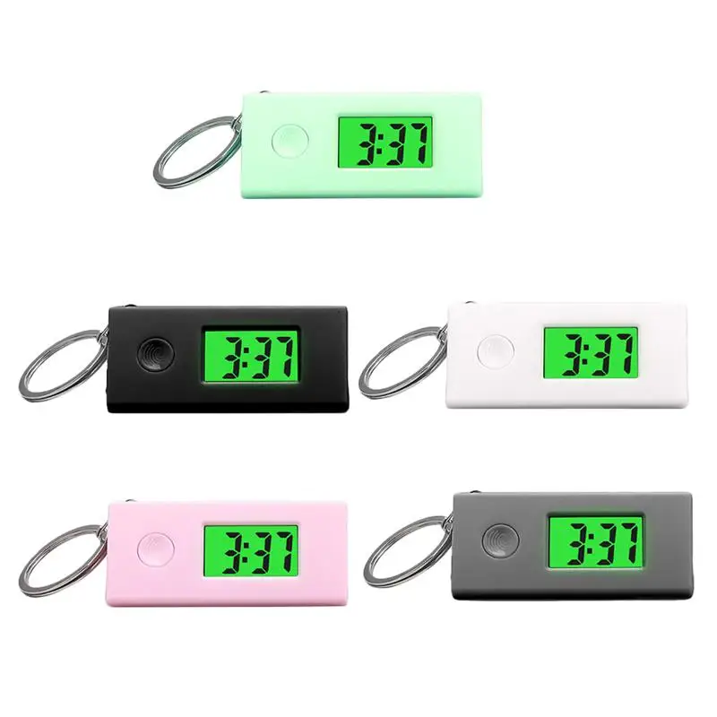 

5 Pcs Keychain Watches Portable Key Ring Digital Watches Luminous Hanging Watch