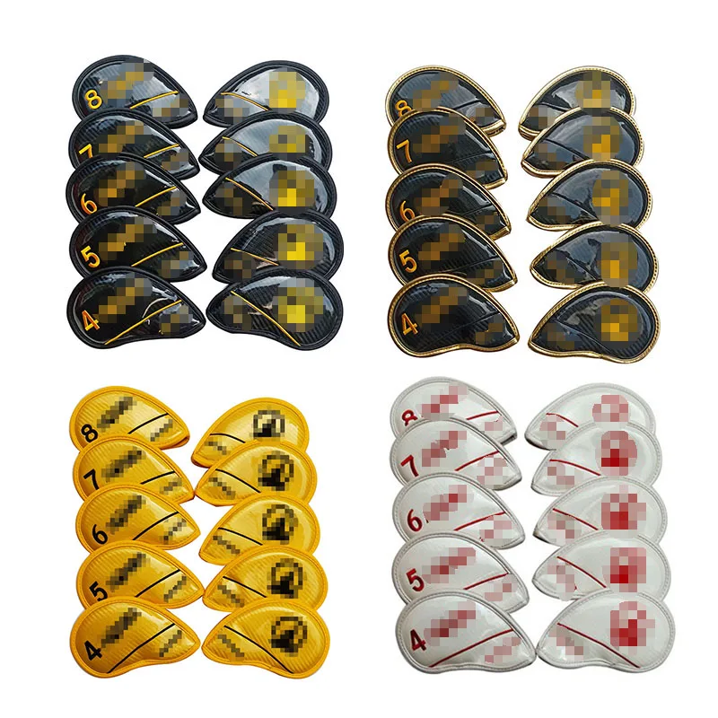 

Honma Headcover Golf Iron Club Headcover Set Upscale PU Wit Double Sided Embroidery Golf Rods Cover 4-11 AW SW Free Shipping