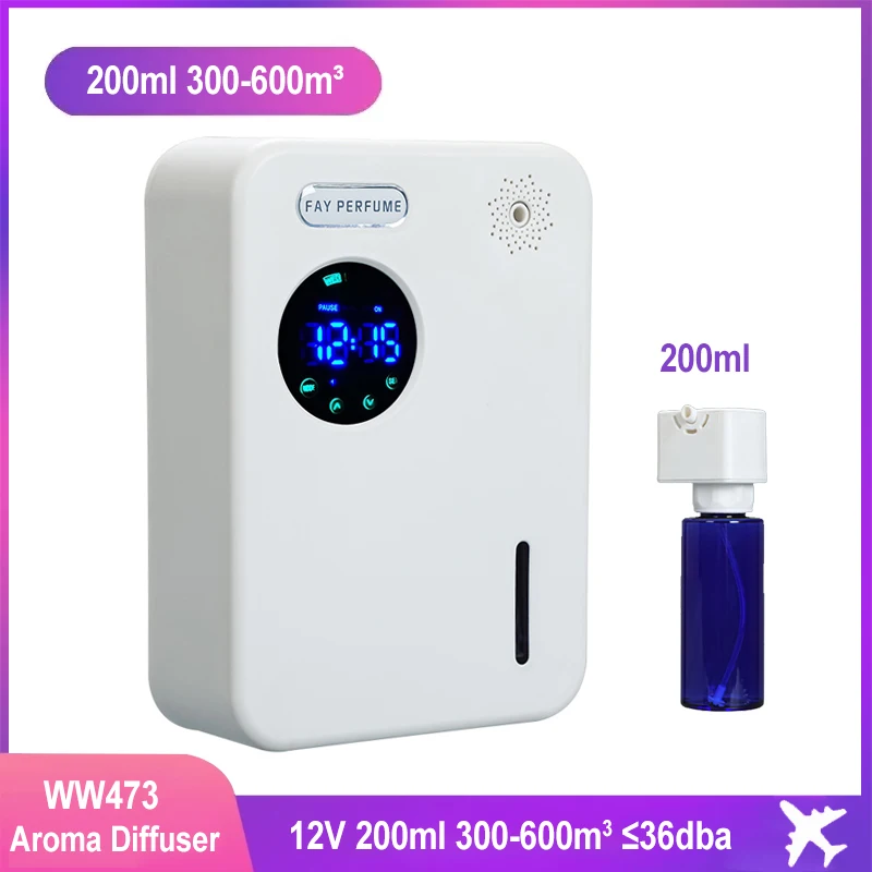 Hotel Smart Aroma Diffuser Machine 200ml Four-stage Timing Automatic Fragrance Machine LED Display Touch Control Aroma Diffuser