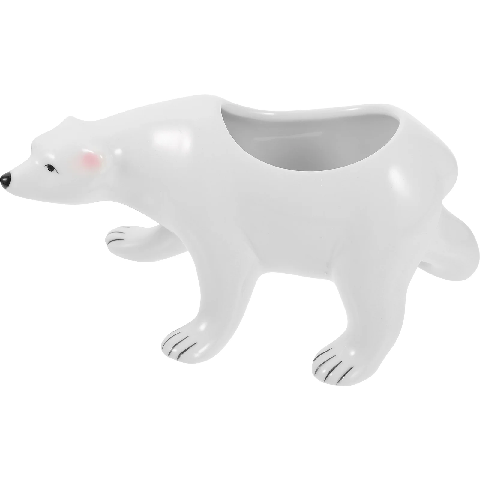 

White Vases Bulk Succulents Planter Container Ceramic Pot Pots Polar Bears Bonsai Desktop Small