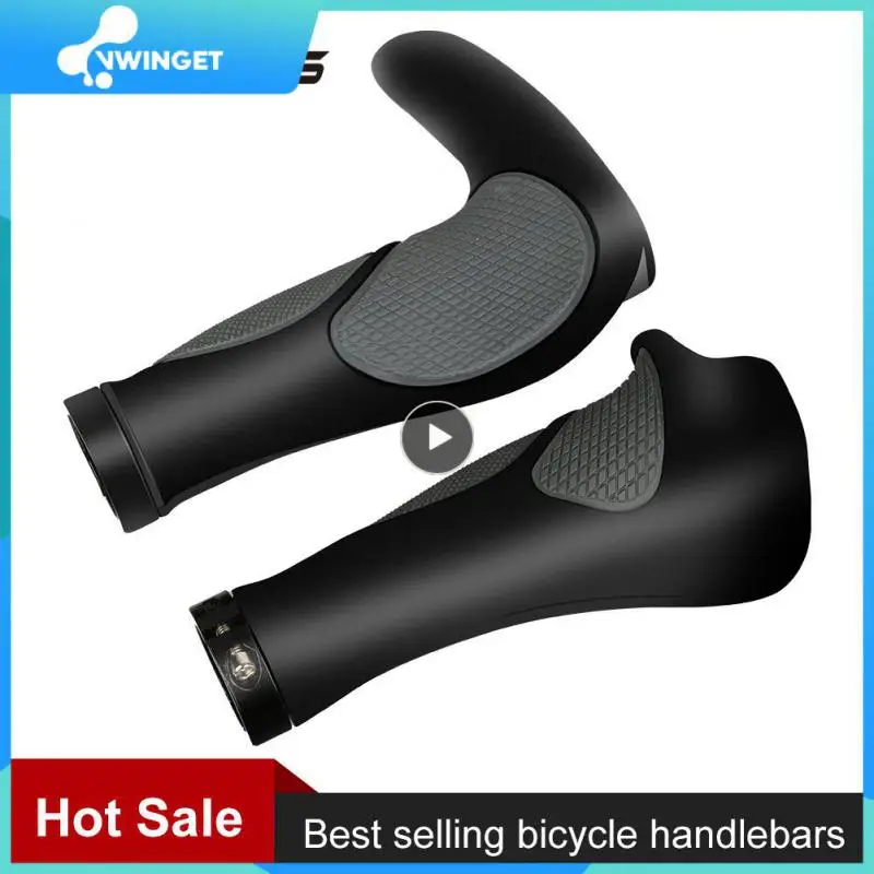 

Bilateral Locking Bike Handle Grips 1 Pair Bicycle Handlebar Set Shock-absorbing Non-slip Handlebar Ergonomic Hand Grip Rubber