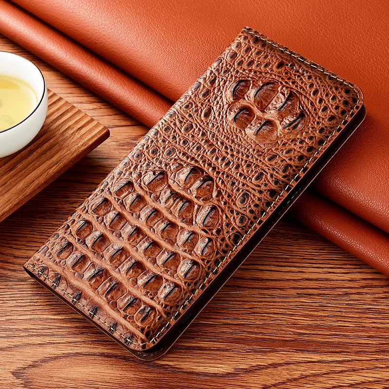 

Genuine Real Natural Cow Skin Leather Phone Flip Cover Case For Samsung Galaxy S5 S6 S7 S8 S9 Edge Plus S10 With Card Pocket