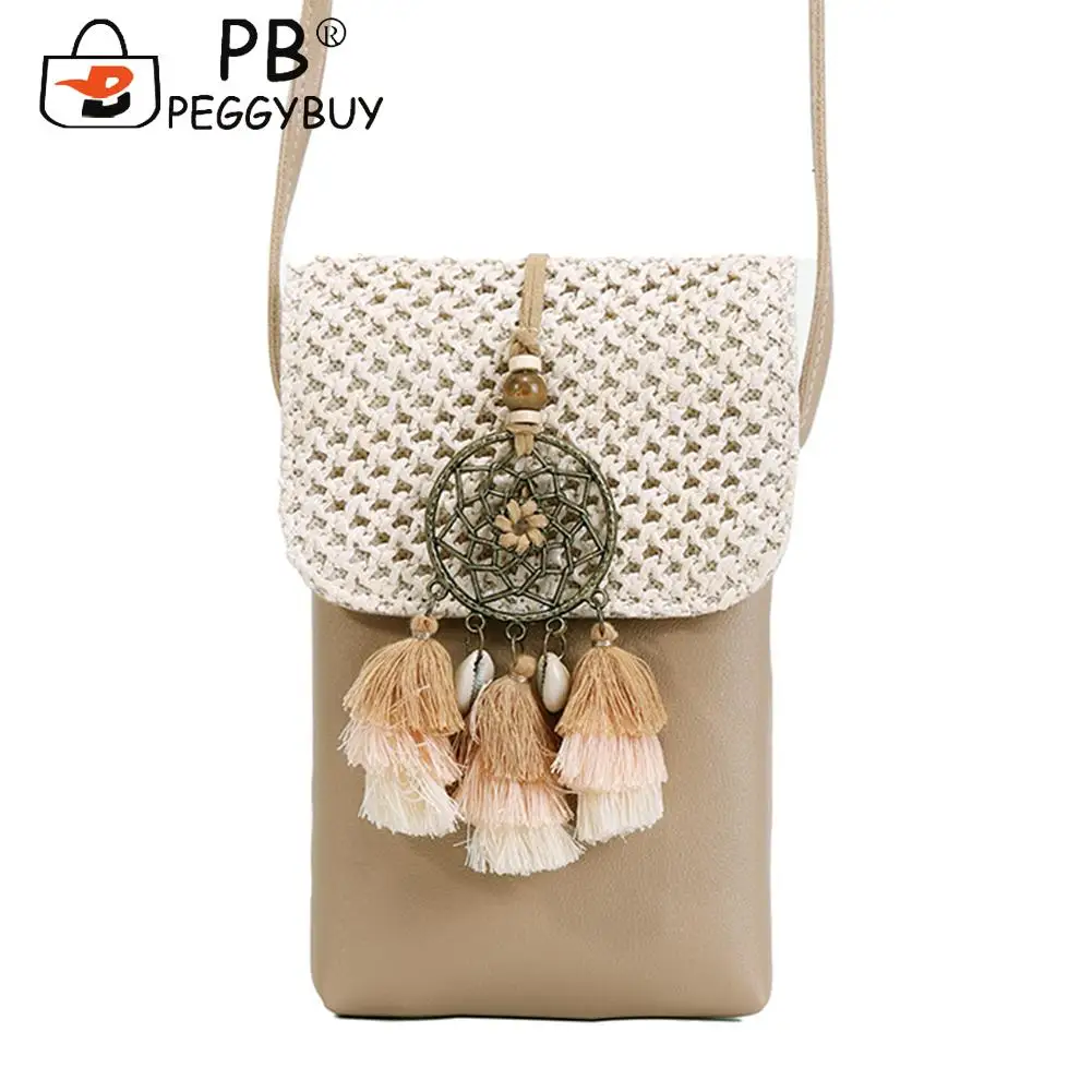 

Женская плетеная Сумка через плечо, в этническом стиле