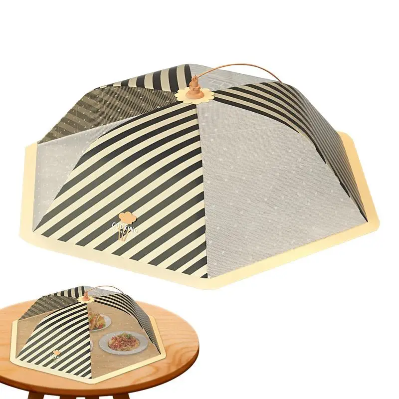 

Сетчатый Чехол для еды, защитные крышки для тарелок, моющийся чехол с зонтиком в виде мушек, Москитная сетка для тарелок, кухонные аксессуары