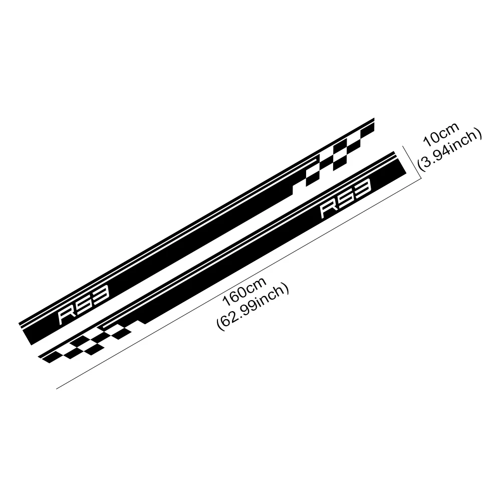 2 шт. боковые наклейки на автомобиль для Mini Cooper S R53 JCW GP Racing Style Декор ПВХ виниловые